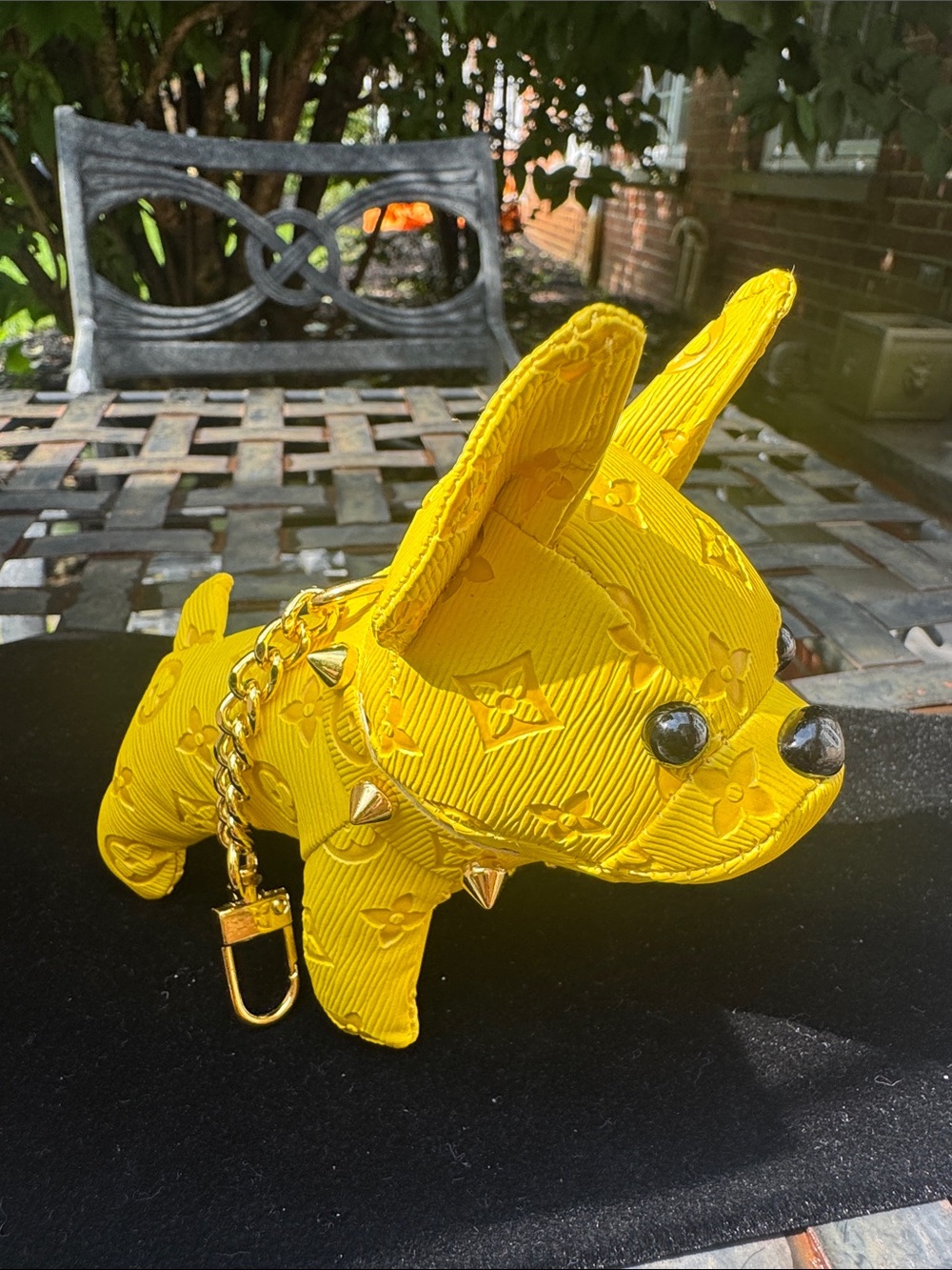 Keychain/bag-charm Yellow Designer-Style Dog Keychain Bag Charm